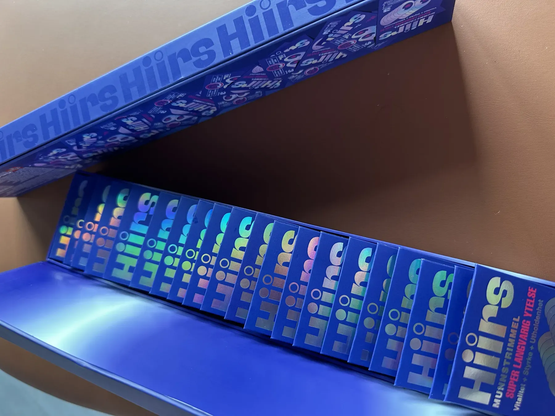 HIIRS display box opened on a counter